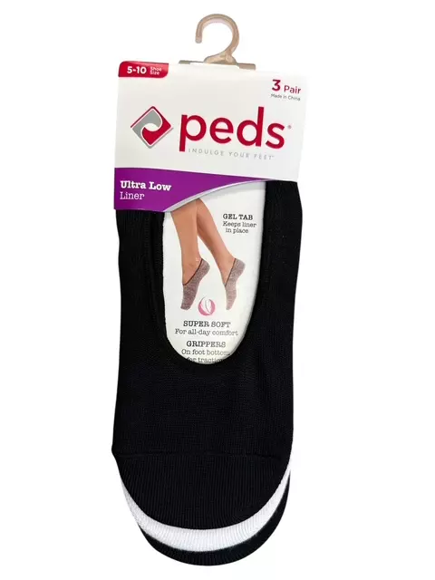 #6-PD-1552727 PEDS Women’s Ultra Low Liner Sock – $.40 Per 3 Pair Pack (20 Packs)