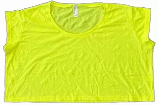#266-AA-SG ‘American Apparel’ Loose Crop Tee Safety Green – $.50 Each (12 Pieces)