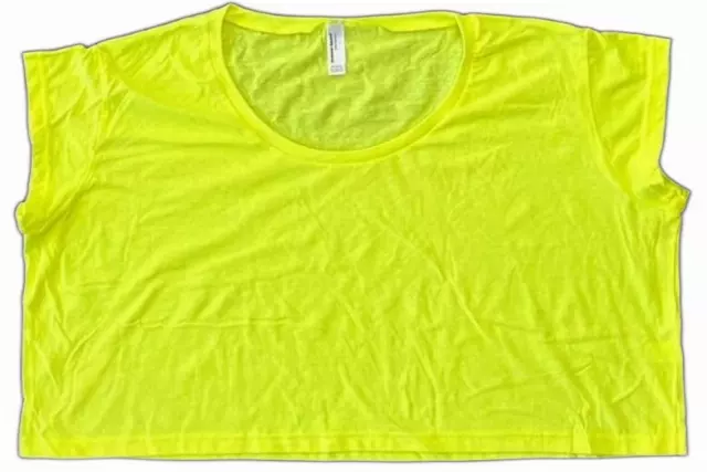 #266-AA-SG ‘American Apparel’ Loose Crop Tee Safety Green – $.50 Each (12 Pieces)