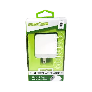 AC Wall Charger with Dual USB Port 2.4 Amp - 3 Pieces Per Pack 24629