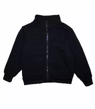 Boys 4-7 Zip Front Collar Fleece Jacket Black - 0273204