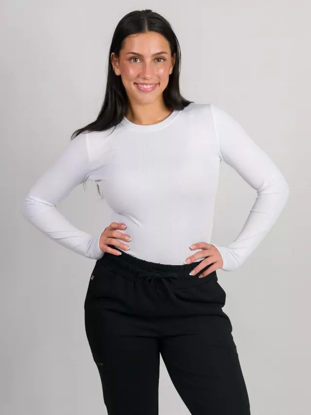 MG-Glide | Ribbed Underscrub — White / XS