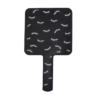Black Square Eyelash Hand Mirror
