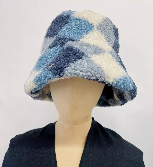 HX611 Pattern Bucket Hat — Navy