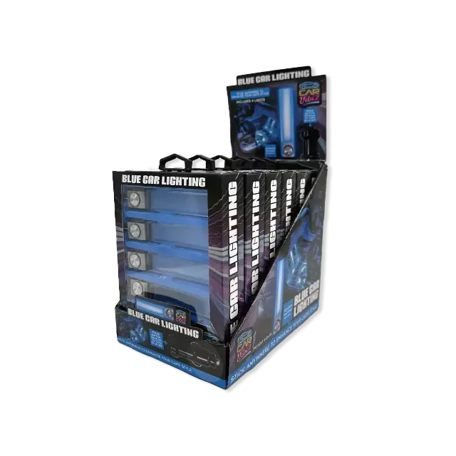 Blue Mood Car Lighting 4 Pack - 6 Pieces Per Retail Ready Display 25348