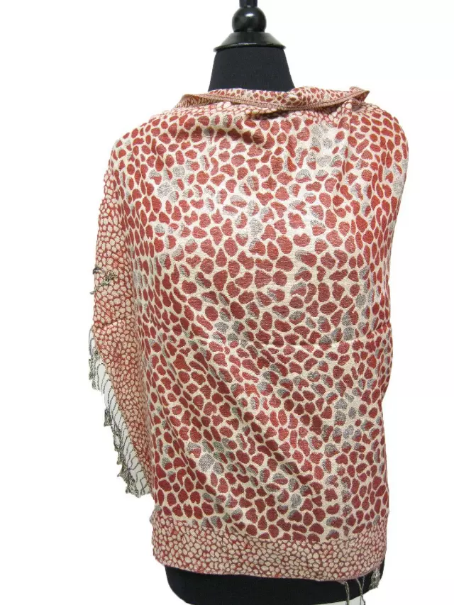 0510 Pattern Pashmina — red