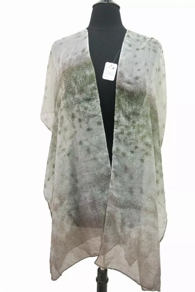 QC210 Tie Dye Look Spring Kimono — Olive