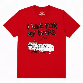 DIARY OF A WHIMPY KID LIVE FOR NAPS T-SHIRT RED