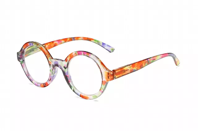 R2948 round floral reading glasses — +1.50(1dz)