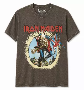 IRON MAIDEN THE TROOPER ALBUM T-SHIRT DUSTY BROWN