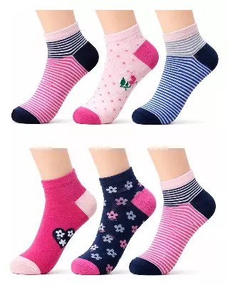 Girls' Socks #G3 (Dozen) — Assorted / Sock Size 9-11