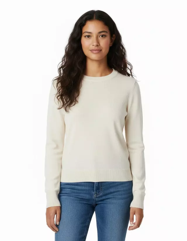 Crewneck Sweater — Beige / S/M-L/XL
