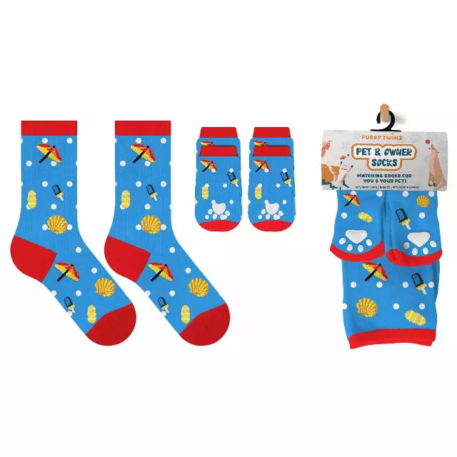 Christmas 2025 Matching Pet & Human Fun Socks - Summer