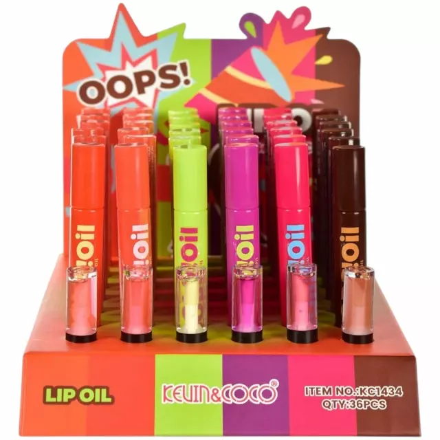Kevin & Coco Oops! Lip Oil - Wholesale Display 36 Units (KC1434)
