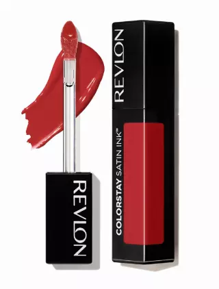 Revlon ColorStay Satin Ink Liquid Lipstick, Longwear Rich Lip Colors, Formulated with Black Currant Seed Oil, 018 Fired Up, 0.17 fl oz