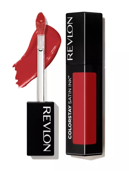 Revlon ColorStay Satin Ink Liquid Lipstick, Longwear Rich Lip Colors, Formulated with Black Currant Seed Oil, 018 Fired Up, 0.17 fl oz