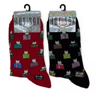 #6-HS-220 Women’s ‘Hot Sox’ Holiday Crew Socks (9-11) – $.35 Per Pair (60 Pair)
