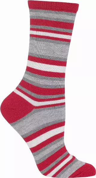 #6-HS-300312 Women’s ‘Hot Sox’ Multi Stripe Socks (9-11) – $1.50 Per Pair (36 Pair)