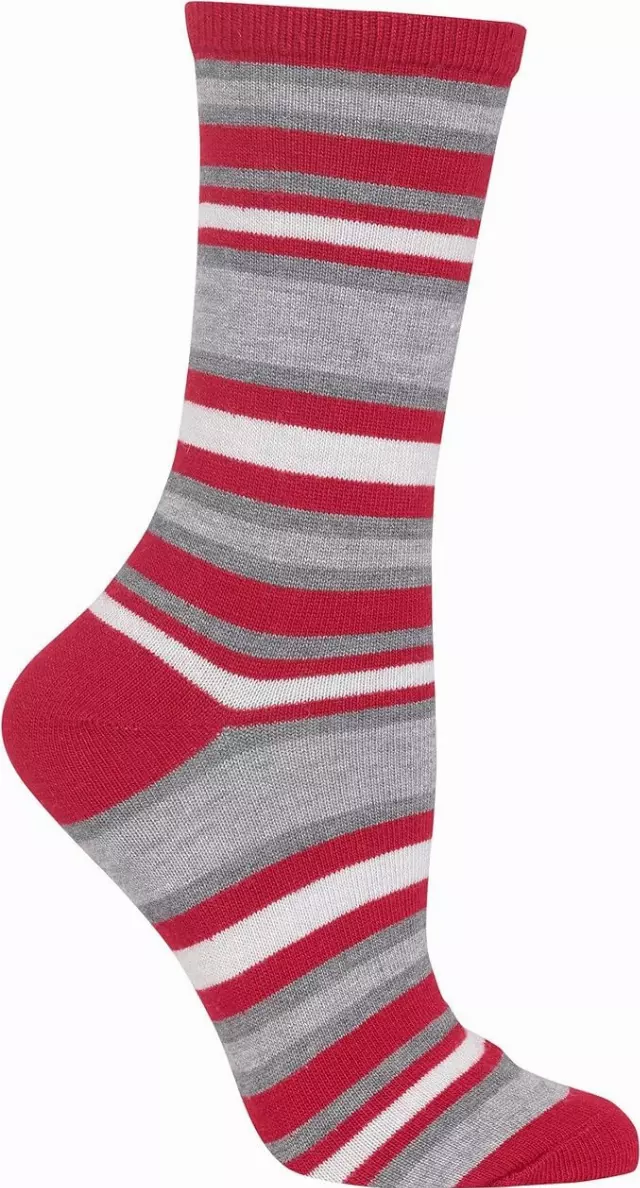#6-HS-300312 Women’s ‘Hot Sox’ Multi Stripe Socks (9-11) – $1.50 Per Pair (36 Pair)