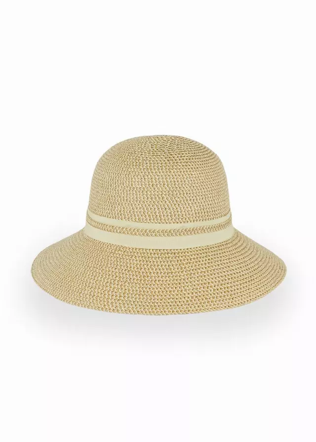 Magid Straw Bucket Hat with Stripe