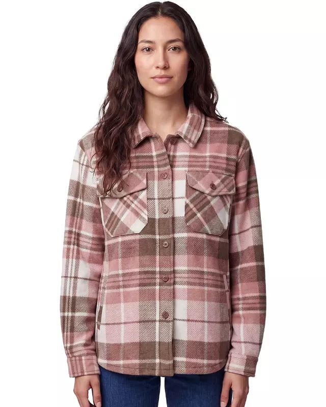 Shacket Plaid #H35 — Blush / S-M-L-XL-2XL