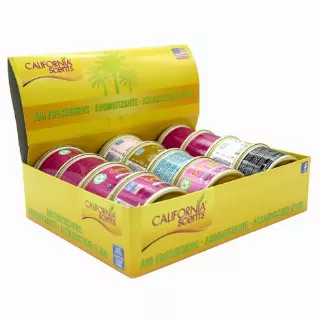 CALIFORNIA SCENTS AIR FRESHENERS 1 CT ASSORTED CAN — Case Pack of 144