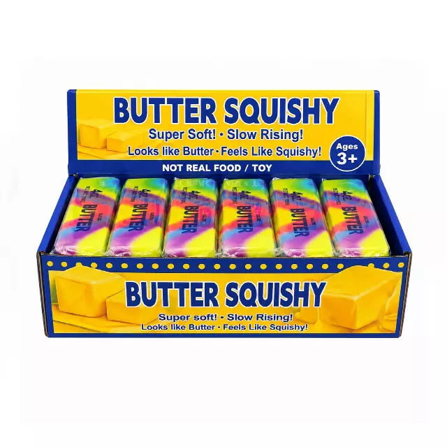 Rainbow Butter Squishy Toy Set – Slow-Rise Fidget Toy