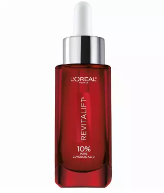L’Oreal Paris Revitalift 10% Pure Glycolic Acid Face Serum, Visibly Evens Tone & Reduce Wrinkles, Fragrance Free 1.0 fl oz (30ml)