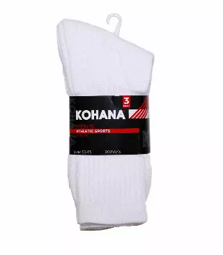 Socks - 10-13 White Crew Socks - 202W-3