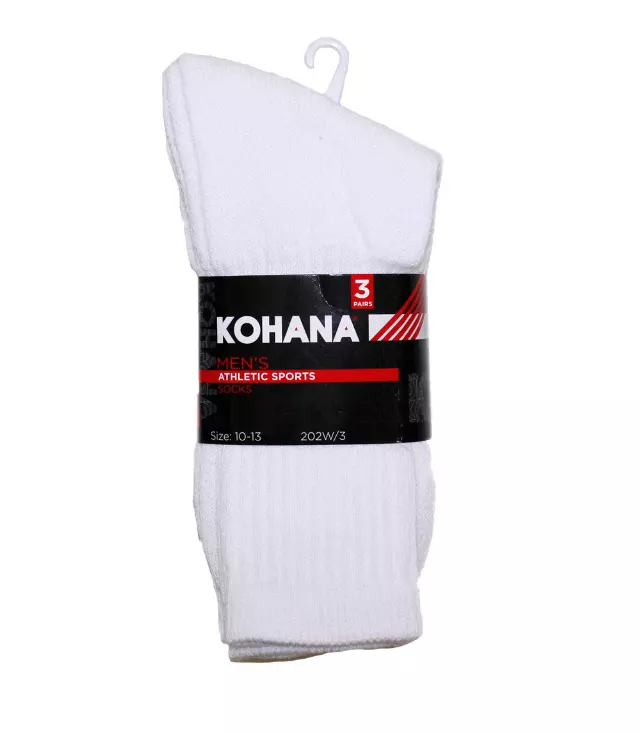 Socks - 10-13 White Crew Socks - 202W-3