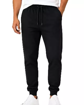 Men's Lightweight Fleece Jogger Pants #03 — Black / S-M-L-XL