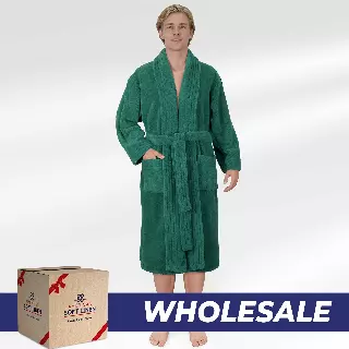 Luxury Men’s Fleece Bathrobe – Ultra Soft, Warm & Lightweight Plush Robe Wholesale