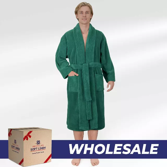 Luxury Men’s Fleece Bathrobe – Ultra Soft, Warm & Lightweight Plush Robe Wholesale
