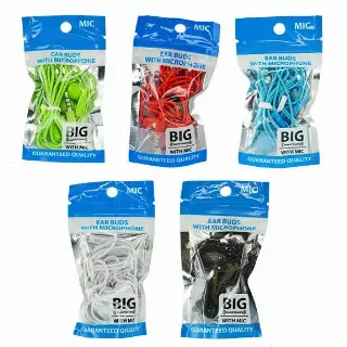 Earbuds W/ Mic Bulk 15 Pieces Per Pack 22918