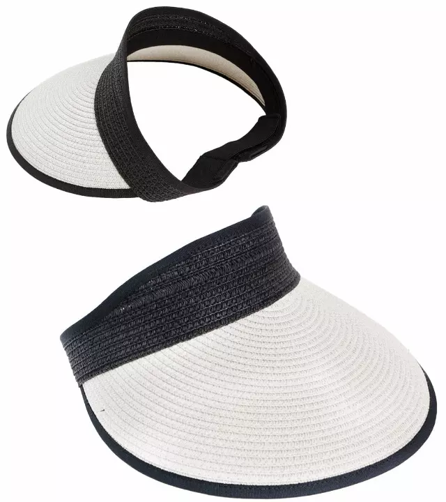 Magid Straw Visor — White · SKU HA-6206S-WHITE