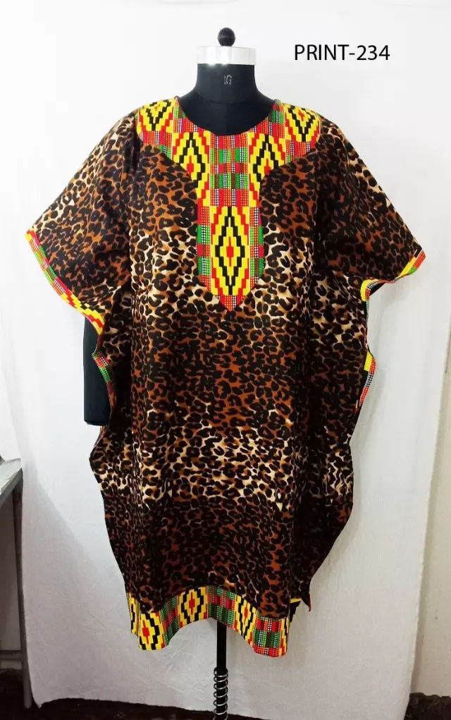 7565 - Animal Print Mix Match Tunic Dress - ON SALE -$7.5 Each (3 pcs per pack) — Free Size / Print-234