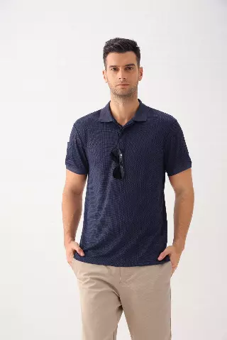 Men's Polo With Glasses Holder Style #MS026- Open Stock Available - $6.90/Unit OPEN STOCK MINIMUM 24 PCS — S-2XL(WHOLESALE) / Navy