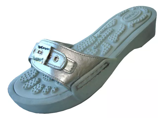 S5900L - Women's Slide Sandal with Buckle — Pewter (S5900L-Pewter) / 5-10 Assorted