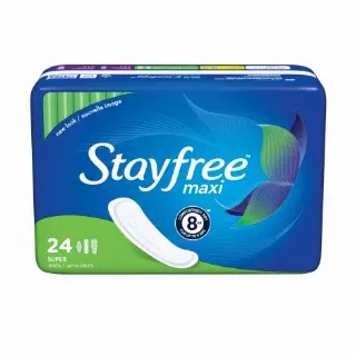 STAYFREE PADS 24 CT SUPER — Case Pack of 6