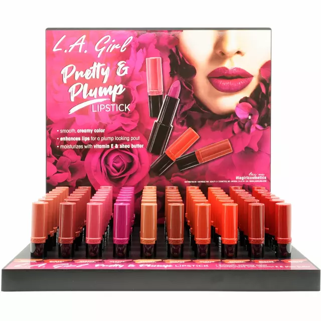 L.A. Girl Pretty & Plump Lipstick - Wholesale Display 60 Units (GPD388)