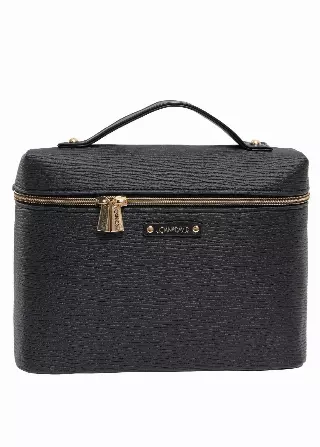 Joan & David Top Handle Textured Toiletry Case