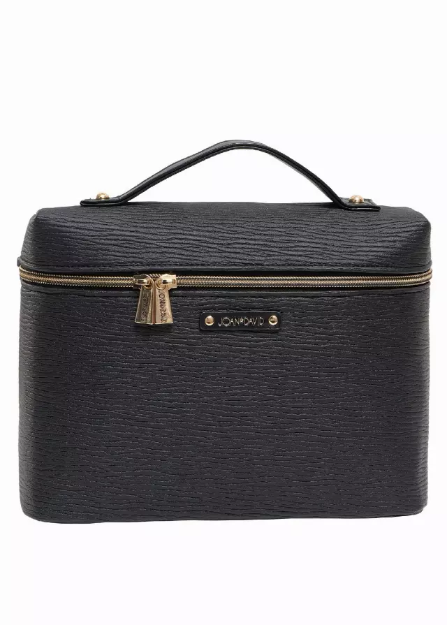 Joan & David Top Handle Textured Toiletry Case