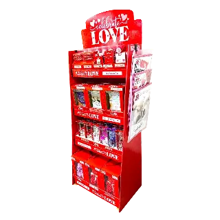 Valentines Day Glass and Gift Assortment Floor Display - 81 Pieces Per Retail Ready Display Kit 88504