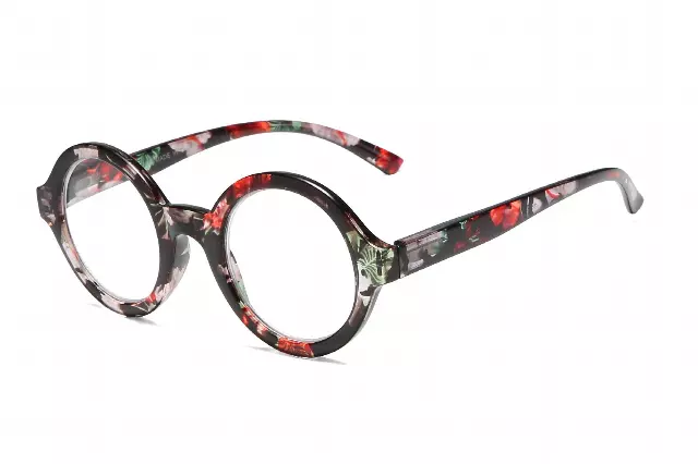 R2948 round floral reading glasses — +3.50(1dz)