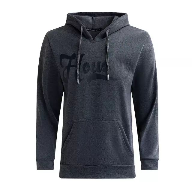 Men’s Pullover Fleece Hoodie with Drawcords and Kangaroo Pockets – Houston - Style #MFJ172-5 -$8.50/Unit - 24 PCS/CS - PLEASE SEE DESCRIPTION (Copy) — Dark Grey