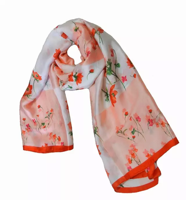 D103 Premium Silky Feel Spring Scarf — Orange