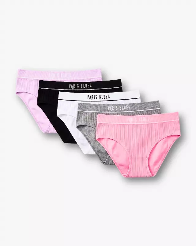 Avery Bikini Plus 5-Pack Panties — Pink / XL