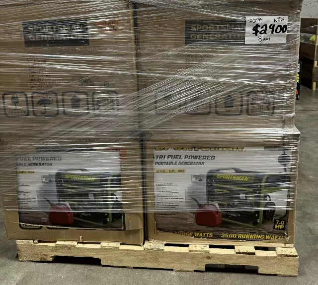 (8) SPORTSMAN GENERATOR PALLET – LOT ID: 0054 – AS-IS Untested Customer Returns