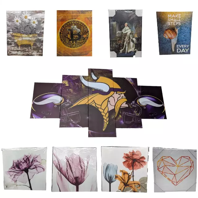 Assorted Canvas Wall Art lot · 164 units