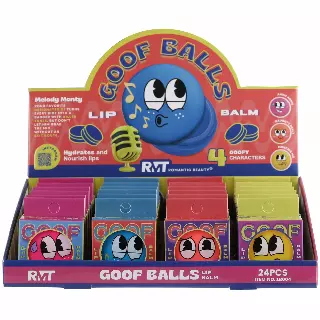 Romantic Beauty Goof Balls Lip Balm - Wholesale Display 24 Units (LB004)